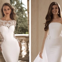 Elysee, Etoile, Prive gowns with multiple neckline dress